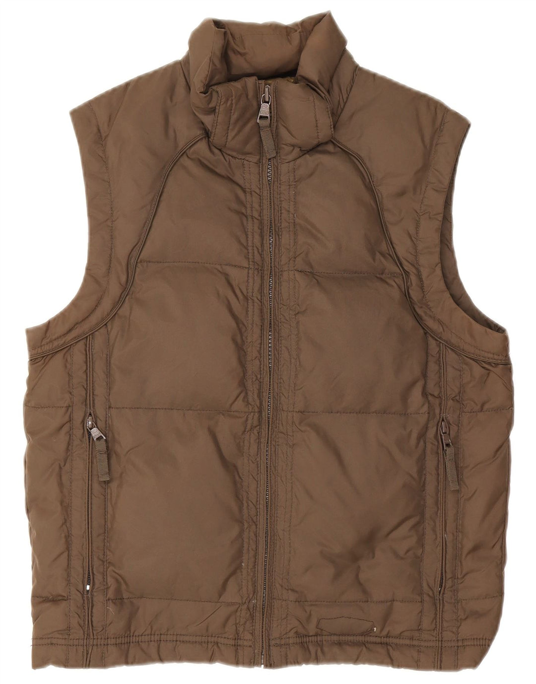 Gas Mens Padded Gilet UK 36 Small Brown Polyamide