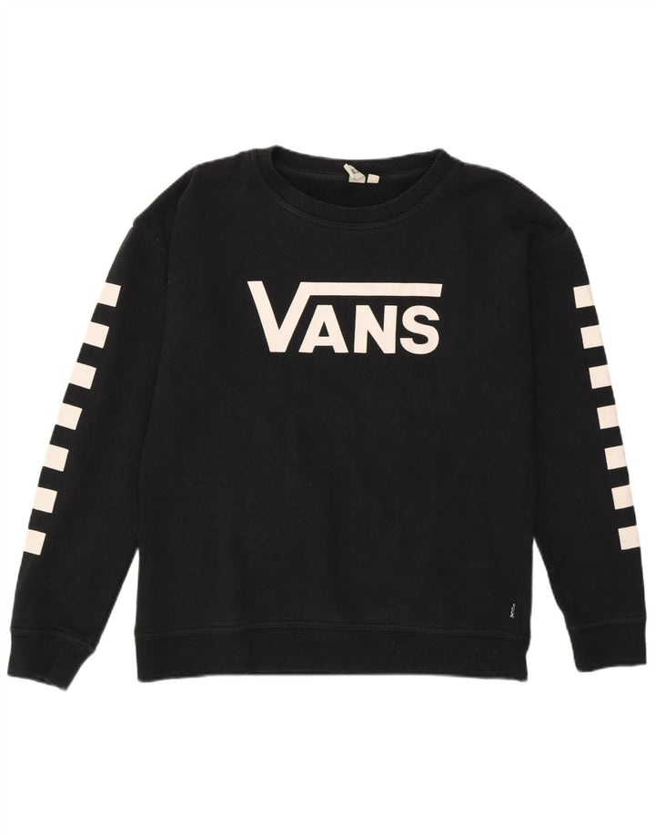 Vans Γυναικείο Φούτερ γραφικό Jumper Μικρό μαύρο γεωμετρικό βαμβακερό