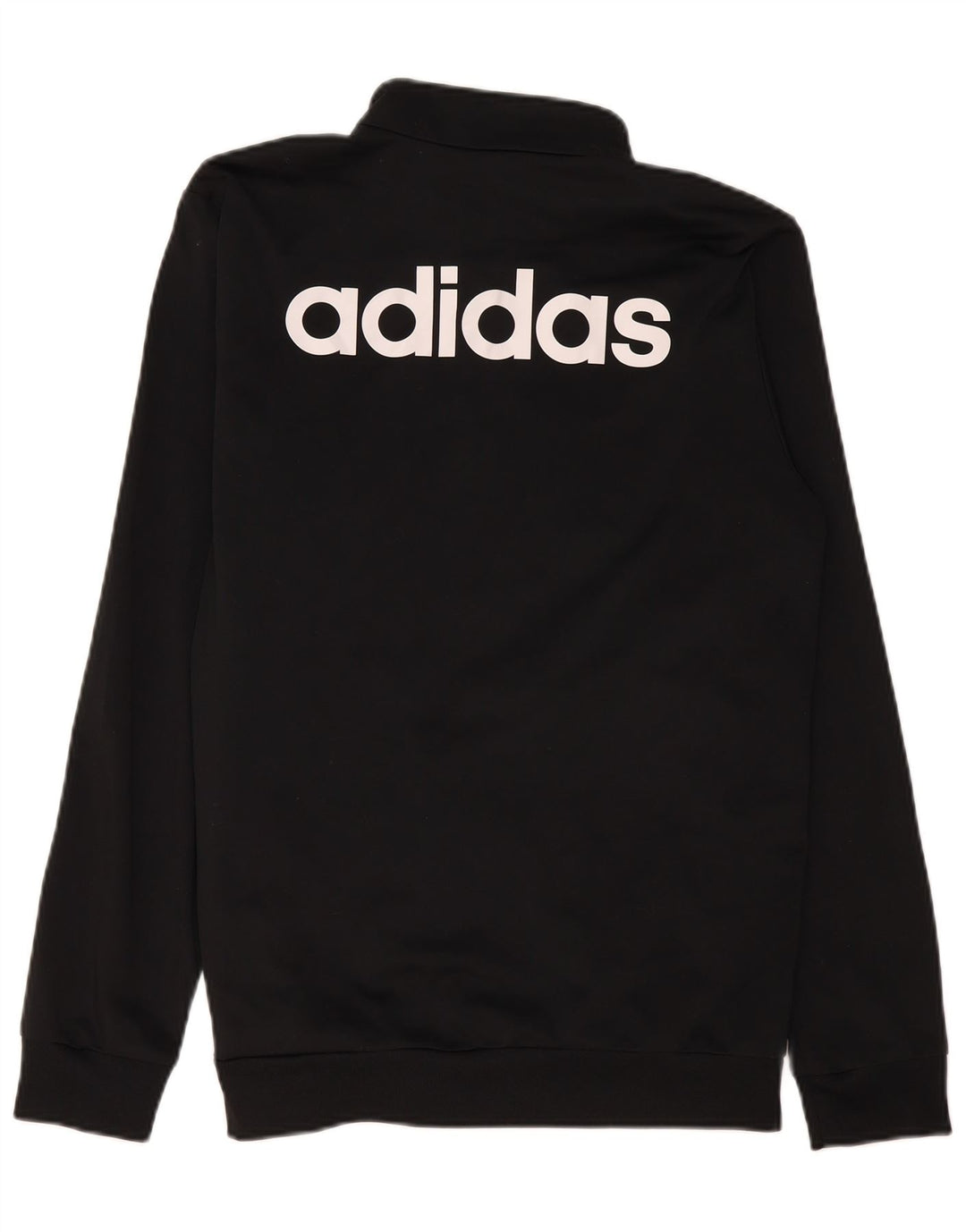 Ανδρική φόρμα φόρμας Adidas με γραφικό τοπ μπουφάν μεγάλο μαύρο πολυεστέρα