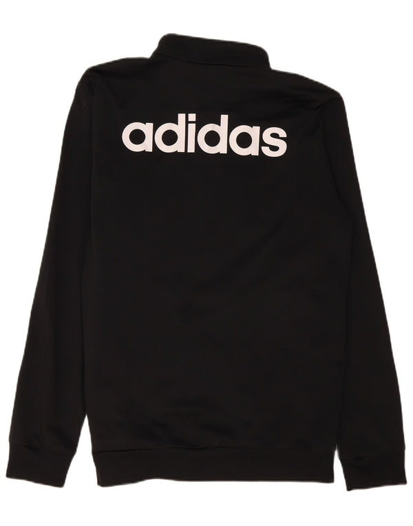 Ανδρική φόρμα φόρμας Adidas με γραφικό τοπ μπουφάν μεγάλο μαύρο πολυεστέρα