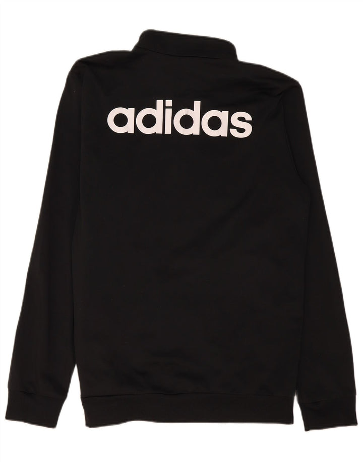 Ανδρική φόρμα φόρμας Adidas με γραφικό τοπ μπουφάν μεγάλο μαύρο πολυεστέρα