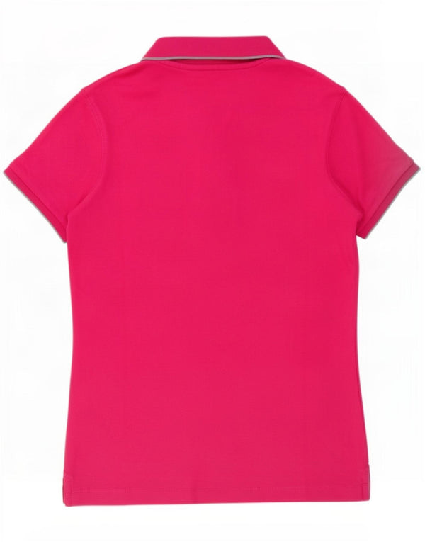 Champion Womens Heritage Fit Polo UK 10 Small Pink Cotton