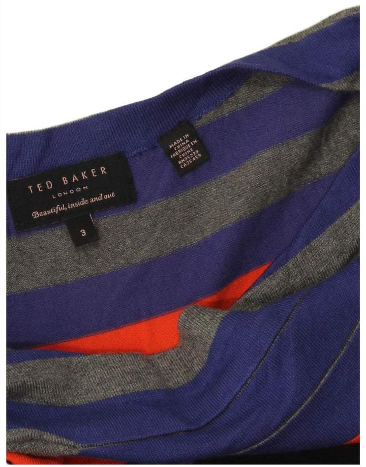 Ted Baker Γυναικείο Φόρεμα Bodycon Νούμερο 3 Μεσαίο μπλε ριγέ βισκόζη