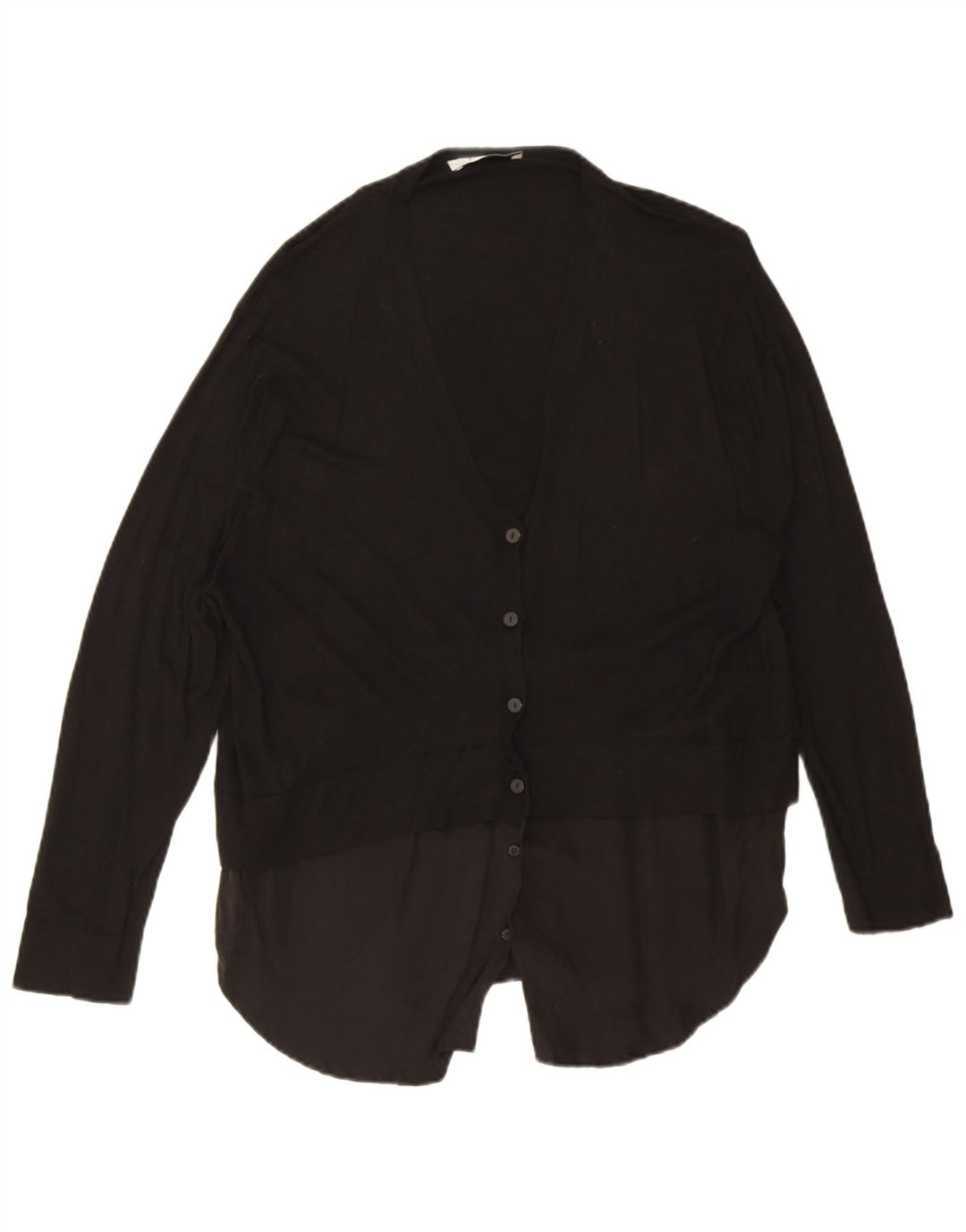 Zara Γυναικείο πουλόβερ UK 14 Medium Black Cupro