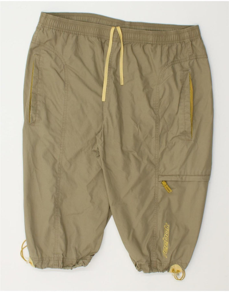 REEBOK Mens Cargo Bermuda Shorts Small W32 L15 Khaki Cotton Vintage Reebok and Second-Hand Reebok from Messina Hembry 