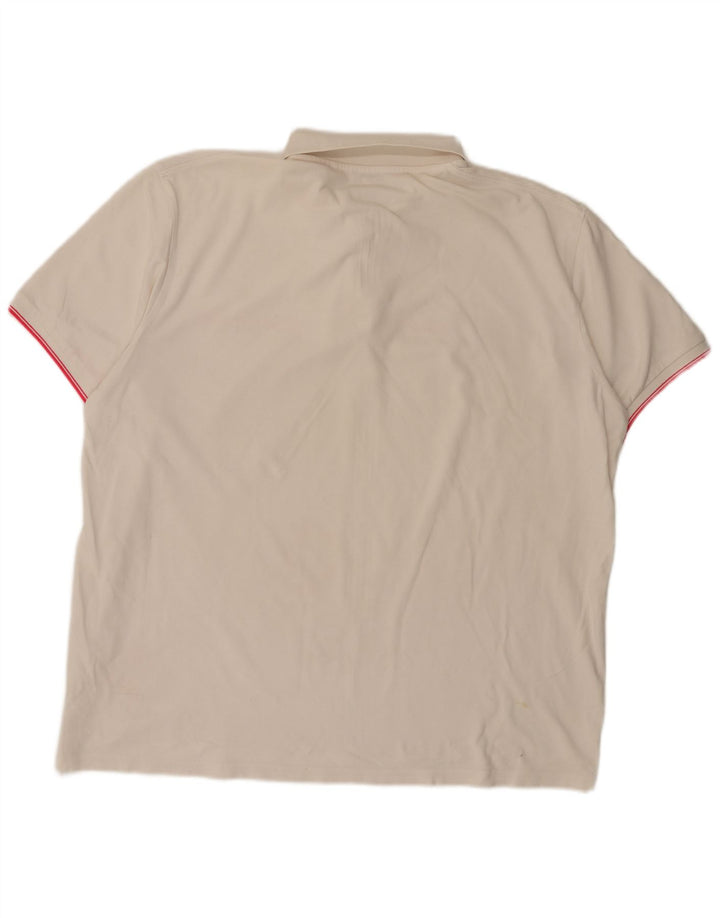 Πόλο Ασν. Ανδρικό γραφικό μπλουζάκι πόλο 4XL Λευκό