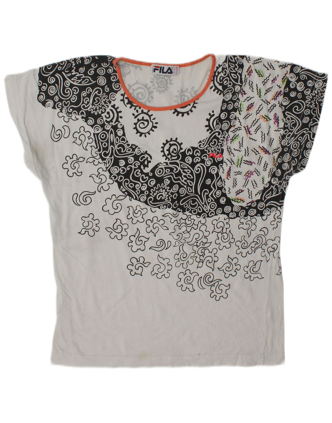 Fila Γυναικείο T-Shirt Top IT 44 Medium White Paisley