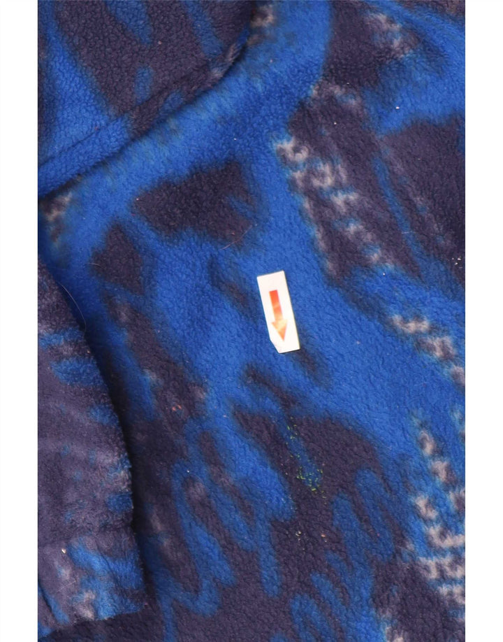 Lotto Mens Abstract μοτίβο κουμπιών Fleece Jumper Large μπλε
