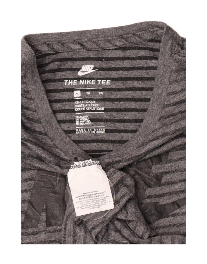 Ανδρικό γραφικό μπλουζάκι Nike Athletic Cut Top XL Γκρι ριγέ πολυεστέρα