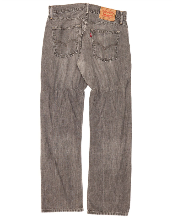 Levi's Womens 514 Straight Jeans W32 L32 Γκρι βαμβακερό