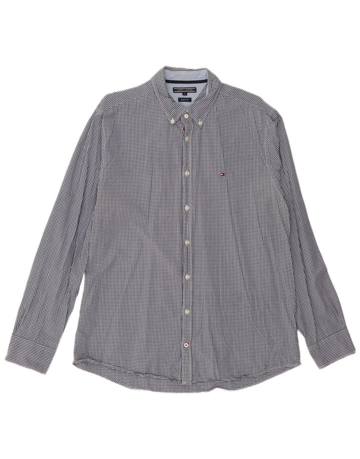 TOMMY HILFIGER Ανδρικό πουκάμισο με κανονική εφαρμογή XL Navy Blue Gingham