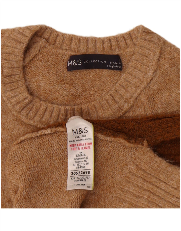 Marks & Spencer Γυναικείο πουλόβερ με λαιμόκοψη UK 10 Small Brown