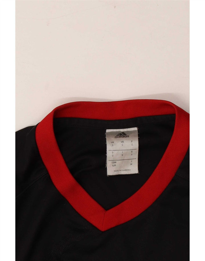 Adidas Ανδρικό T-Shirt Climalite Top Μικρό Μαύρο ριγέ