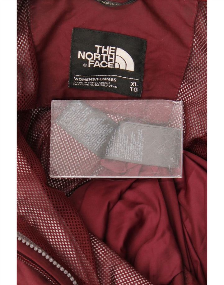 THE NORTH FACE Γυναικείο μπουφάν βροχής με κουκούλα UK 18 XL Maroon Nylon