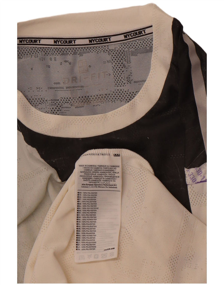 Ανδρικό γραφικό μπλουζάκι NIKE Dri Fit Top Large White Colorblock Πολυεστέρας