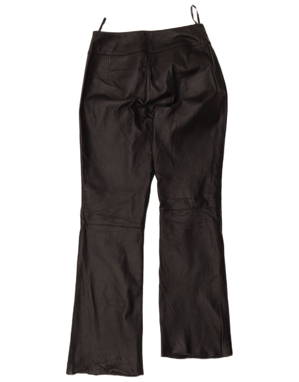 Γυναικείο δερμάτινο παντελόνι Yuppie Bootcut EU 40 Medium W32 L30 Μαύρο