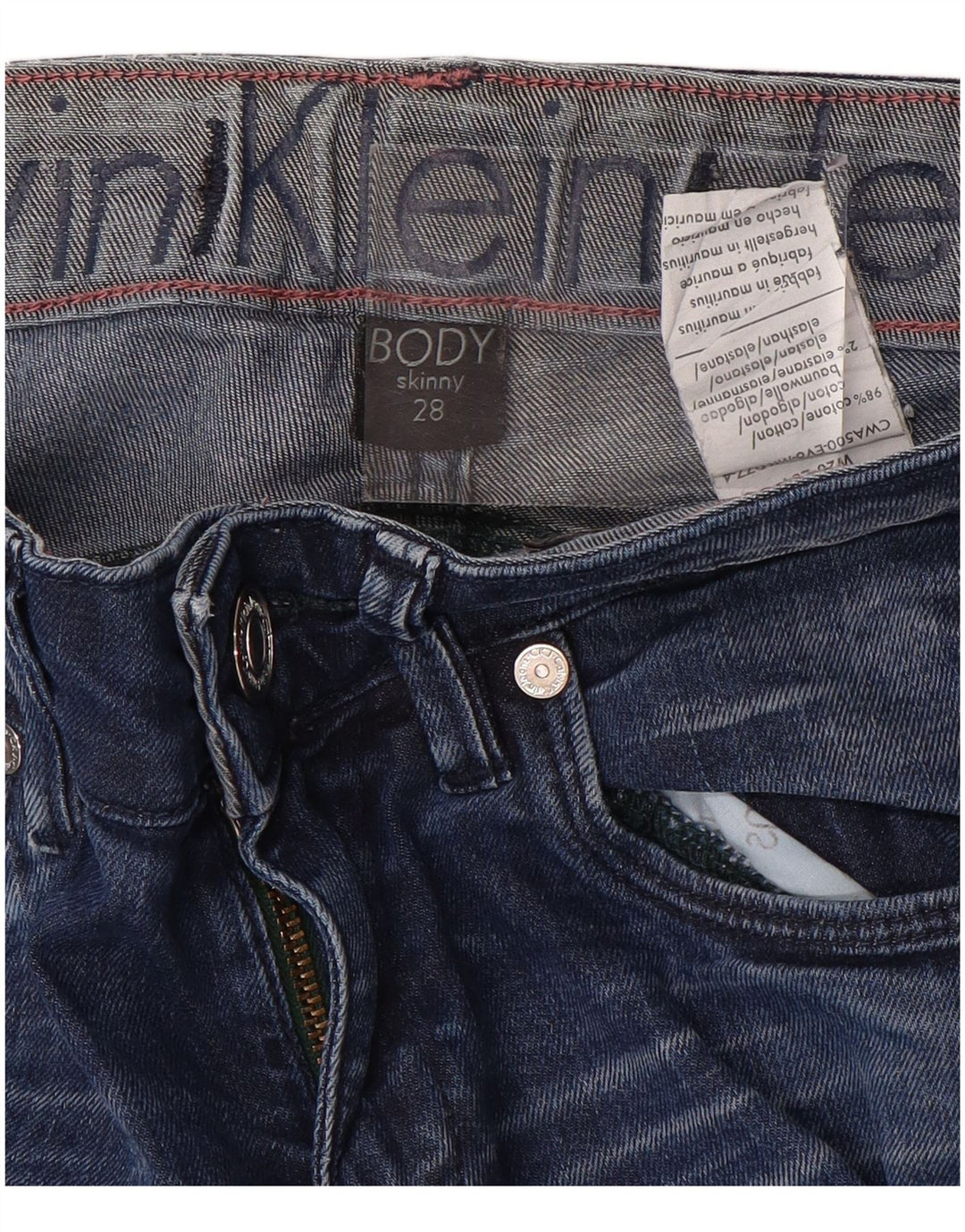 CALVIN KLEIN Γυναικείο Body Fit Skinny Jeans W28 L33 Μπλε βαμβακερό