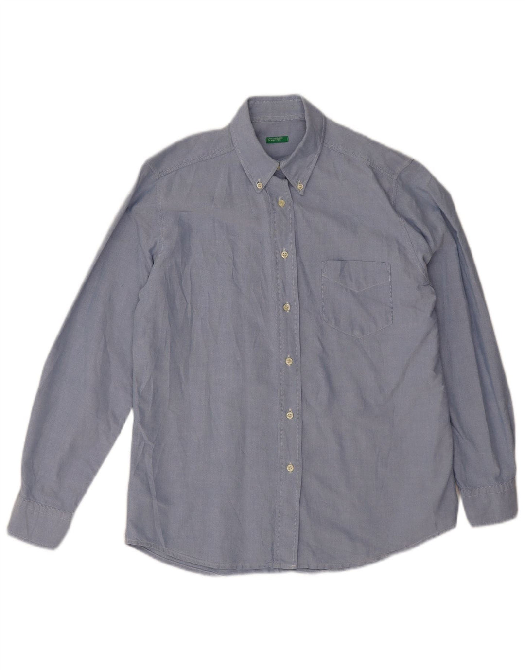 Γυναικείο πουκάμισο Benetton UK 18 XL Μπλε βαμβακερό