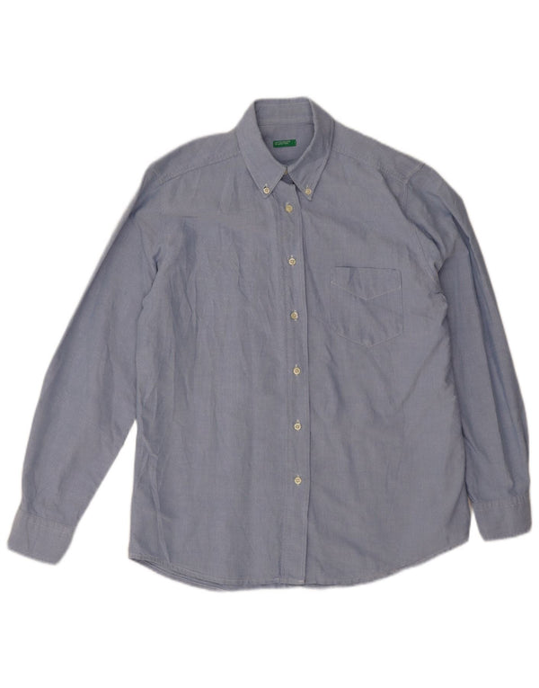 Γυναικείο πουκάμισο Benetton UK 18 XL Μπλε βαμβακερό