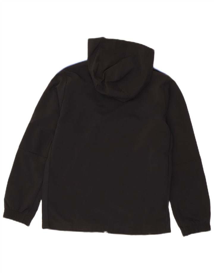 Μπουφάν αθλητικής φόρμας ADIDAS Boys Real Madrid με κουκούλα 9-10 ετών μαύρο