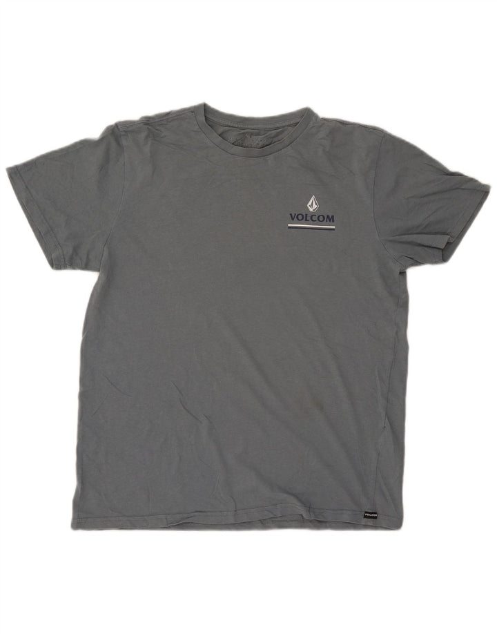 Γυναικείο γραφικό μπλουζάκι VOLCOM Top UK 16 μεγάλο μπλε βαμβακερό