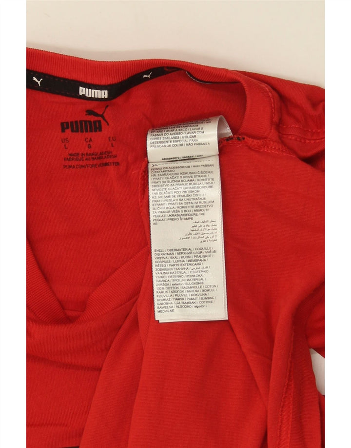 Ανδρικό γραφικό T-Shirt Puma Top μεγάλο κόκκινο βαμβακερό