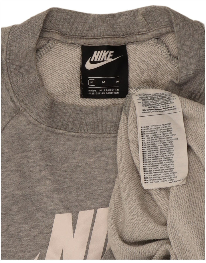 Γυναικείο γραφικό φούτερ Nike Jumper UK 14 Μεσαίο γκρι βαμβακερό