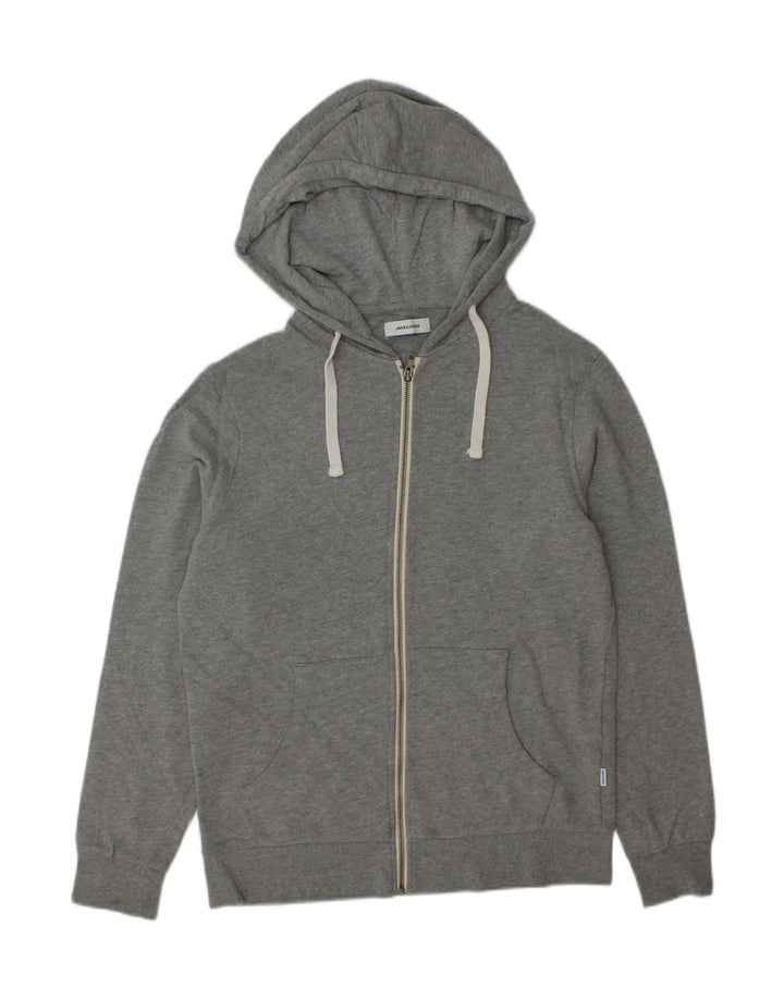 JACK & JONES Mens Zip Hoodie Sweater Medium Grey Vintage Jack & Jones and Second-Hand Jack & Jones from Messina Hembry 