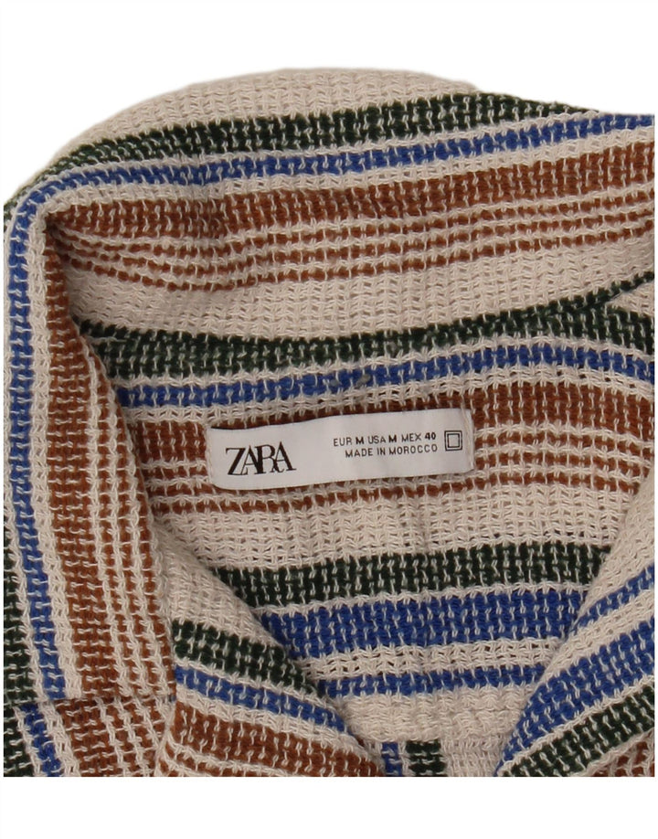Zara Ανδρικό κοντομάνικο πουκάμισο κοντομάνικο μεσαίο πολύχρωμο ριγέ