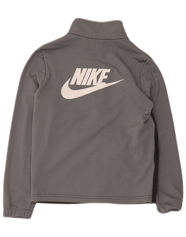 Μπουφάν Nike Boys Graphic αθλητική φόρμα 10-11 ετών μεσαίου γκρι χρώματος