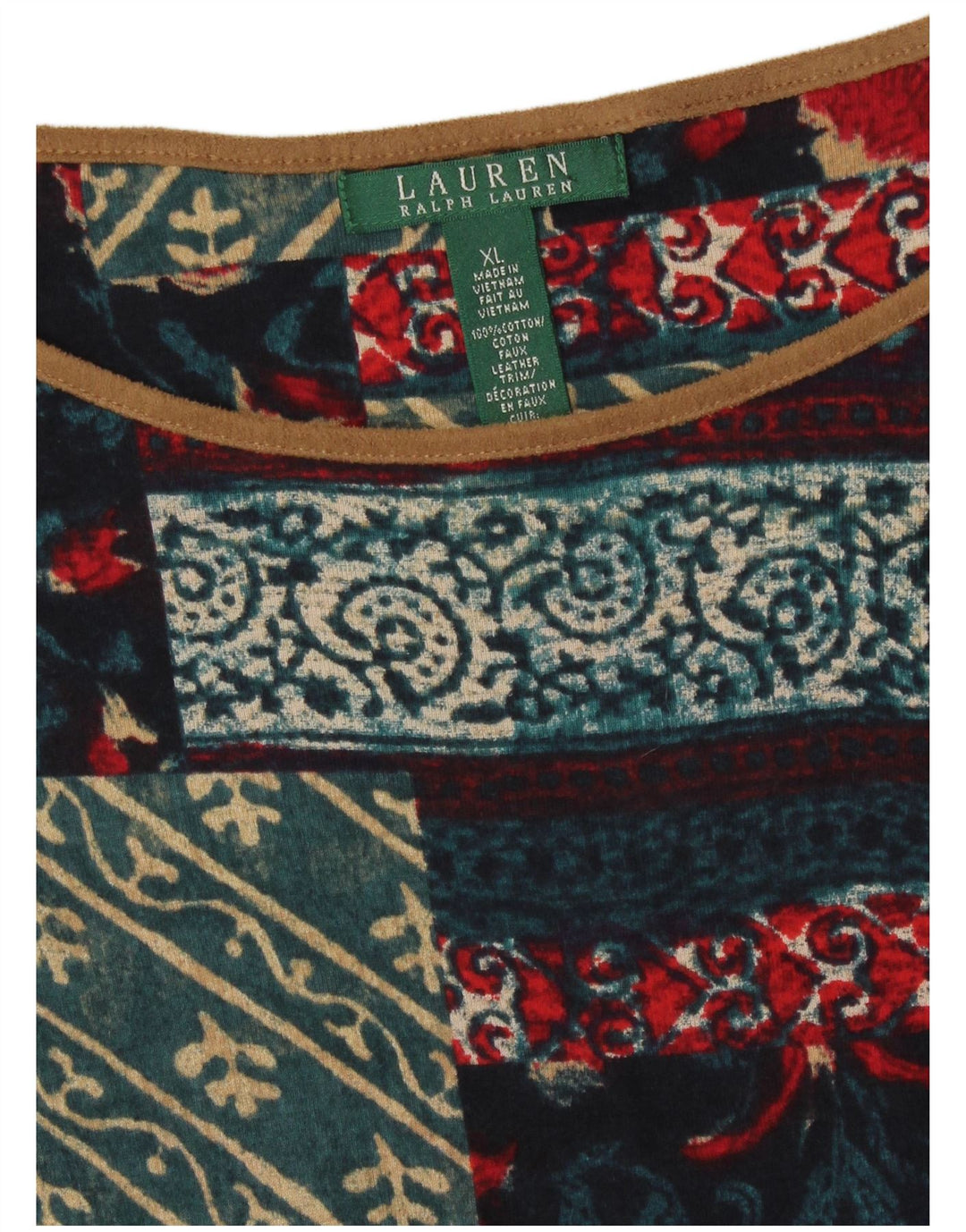 Γυναικείο φόρεμα Ralph Lauren A-Line UK 18 XL Πολύχρωμο βαμβακερό συνονθύλευμα