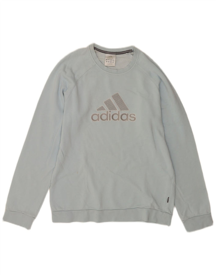 Ανδρικό γραφικό φούτερ Adidas Jumper Μικρό μπλε βαμβακερό