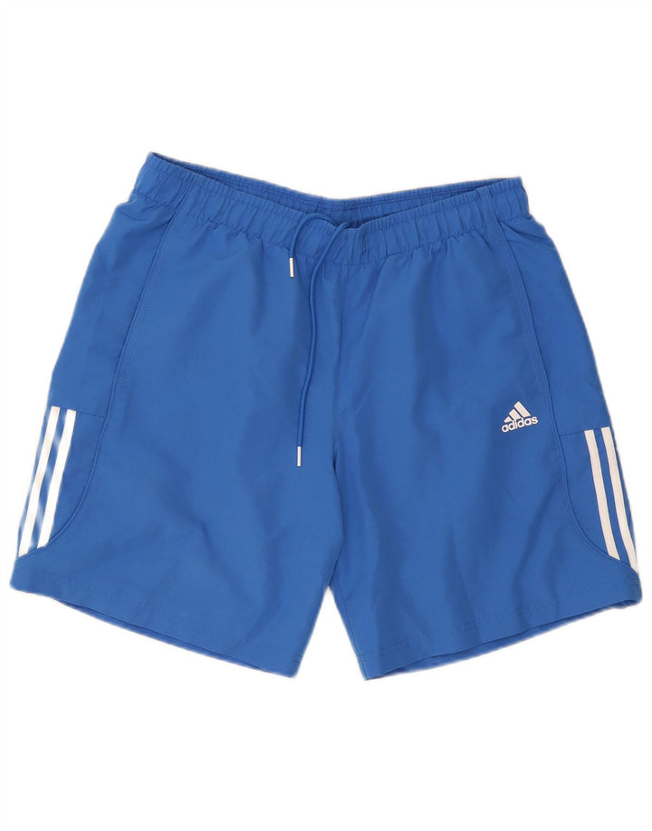 Ανδρικό αθλητικό σορτς Adidas Climalite από μεγάλο μπλε πολυεστέρα
