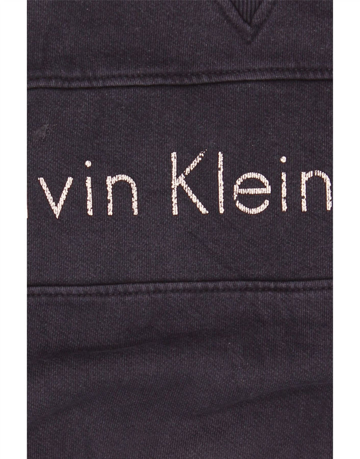 Calvin Klein Jeans Ανδρικό γραφικό φούτερ Jumper Large Navy Blue