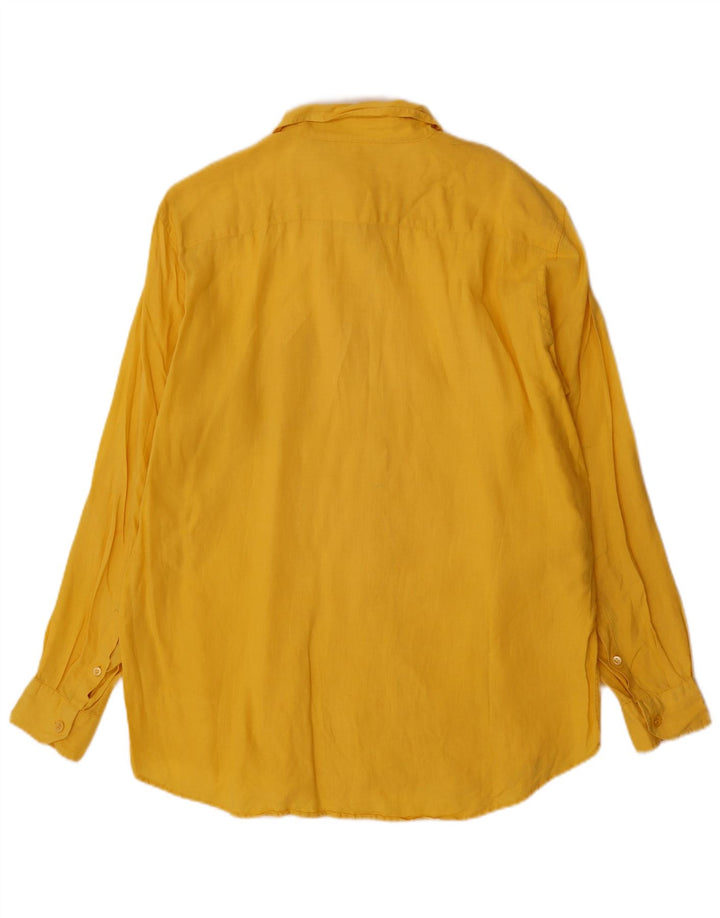 Max Mara γυναικείο πουκάμισο UK 18 XL κίτρινο λινό