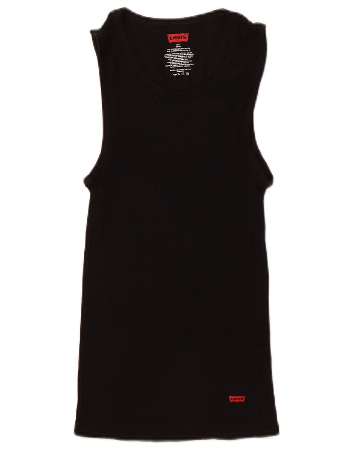 Ανδρικό γιλέκο LEVI'S UK 38/40 Μεσαίο μαύρο βαμβακερό