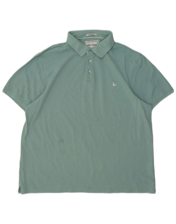 Jack Wills Ανδρικό πουκάμισο Polo Classic Fit 2XL πράσινο βαμβακερό