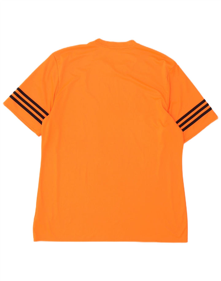 Adidas Ανδρικό T-Shirt Climalite Top XL Πορτοκαλί Πολυεστέρας