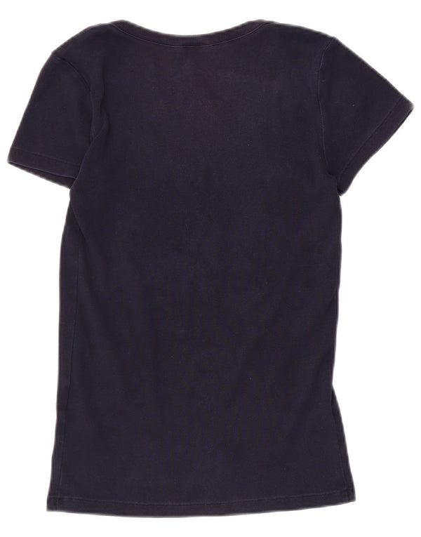 RALPH LAUREN Γυναικείο T-Shirt Top UK 8 Small Navy Blue Cotton