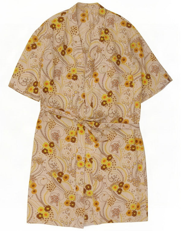 Vintage γυναικείο φόρεμα Shift UK 18 XL Off White Floral