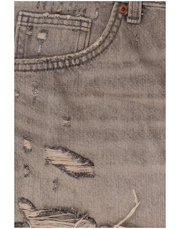 Ζαρά γυναικείο τζιν Distressed Hot παντελόνι EU 40 Medium W30 Γκρι βαμβακερό