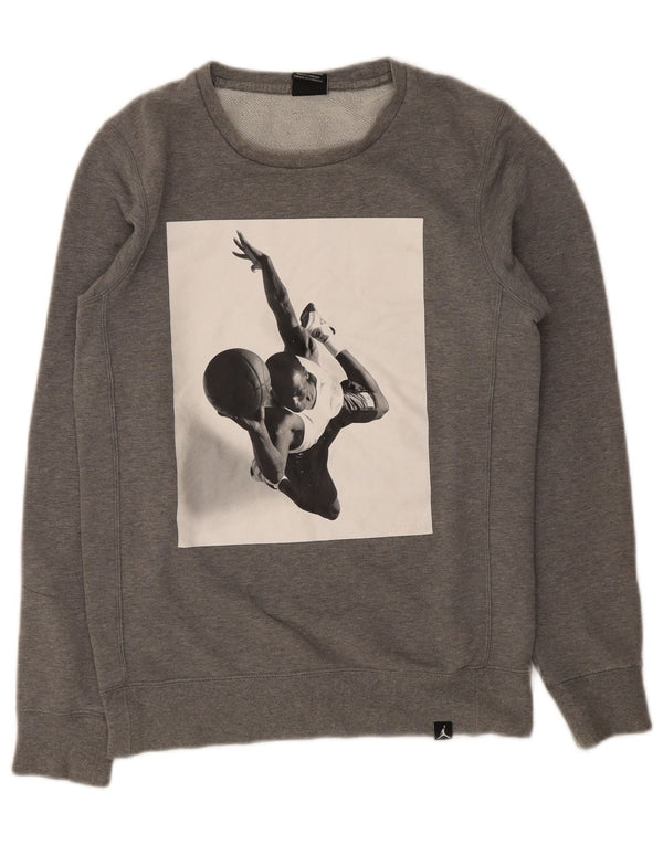 Ανδρικό γραφικό φούτερ Nike Jumper XS Γκρι βαμβακερό