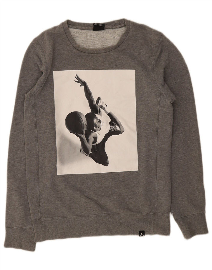 Ανδρικό γραφικό φούτερ Nike Jumper XS Γκρι βαμβακερό