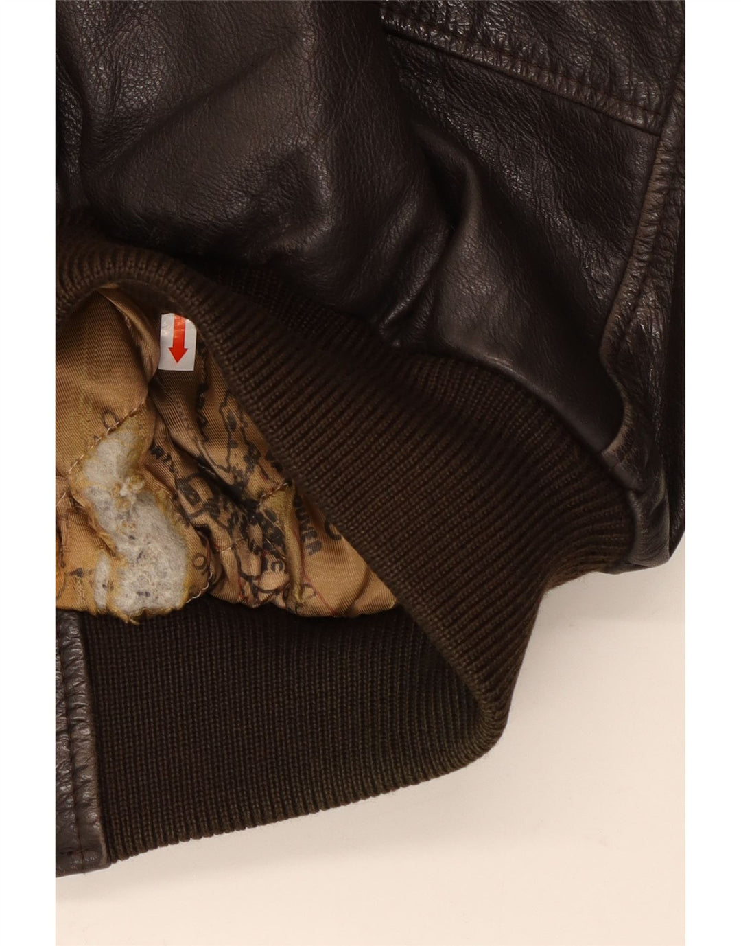 Vintage Ανδρικό Στρατιωτικό Δερμάτινο Μπουφάν IT 54 2XL Καφέ