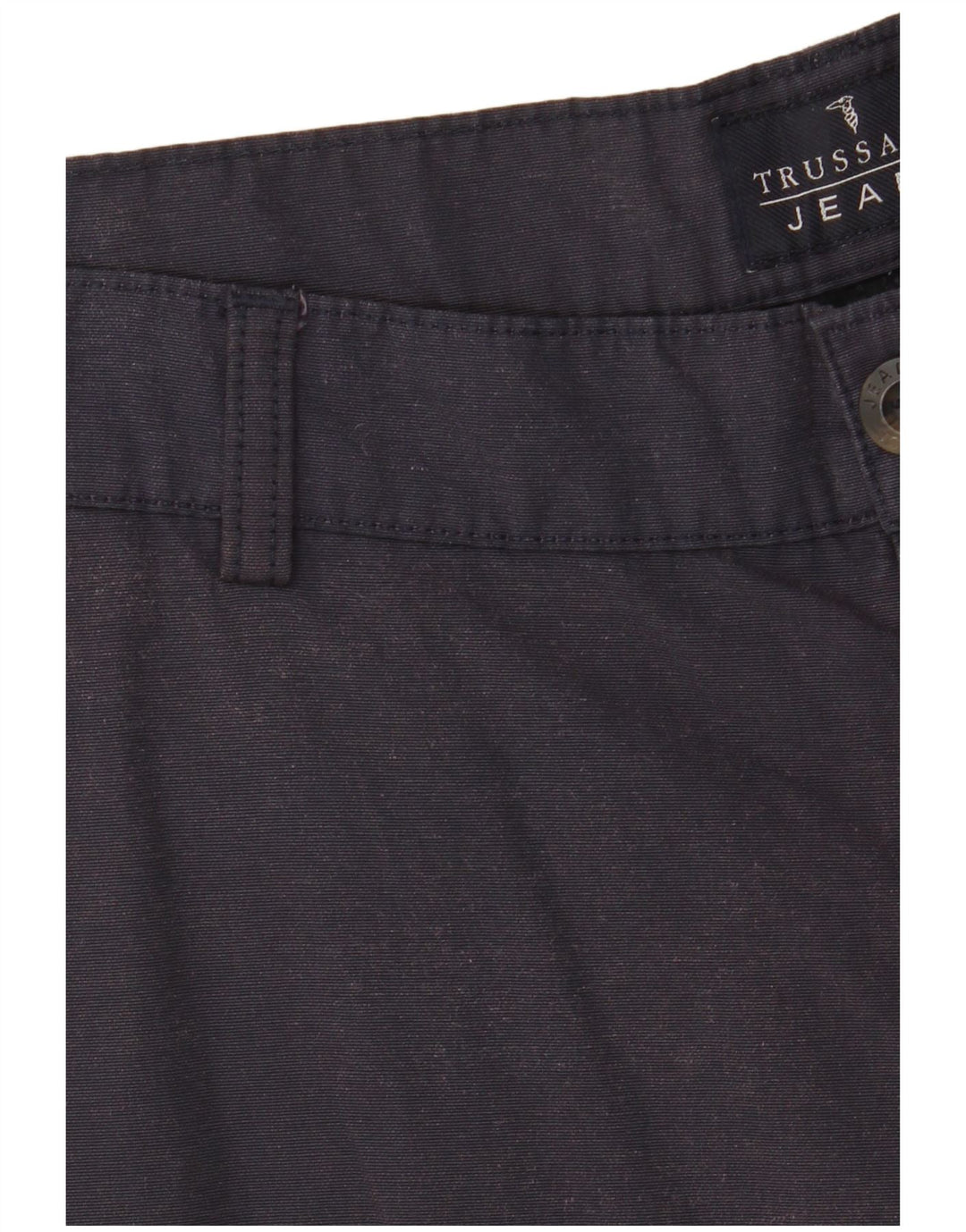 TRUSSARDI Ανδρικό ίσιο παντελόνι Chino IT 52 XL W36 L34 Navy Blue Cotton
