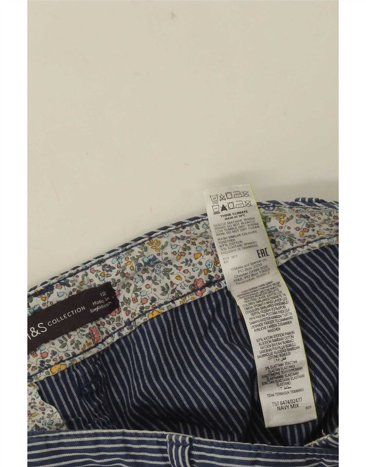 Marks & Spencer Γυναικείο Cropped Παντελόνι UK 12 Medium W30 L26 Navy Blue