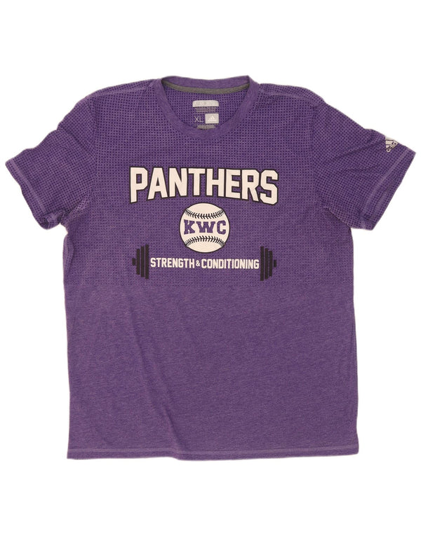 Γραφικό T-Shirt Adidas Mens Panthers Top XL Purple Polyester
