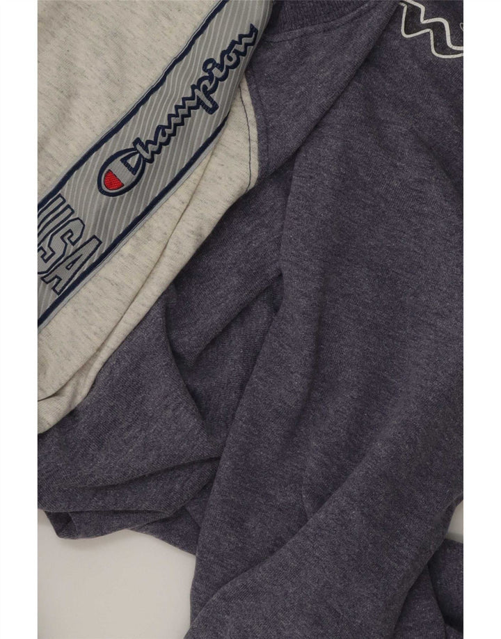 Ανδρικό γραφικό T-Shirt Champion Top Large Blue Colourblock