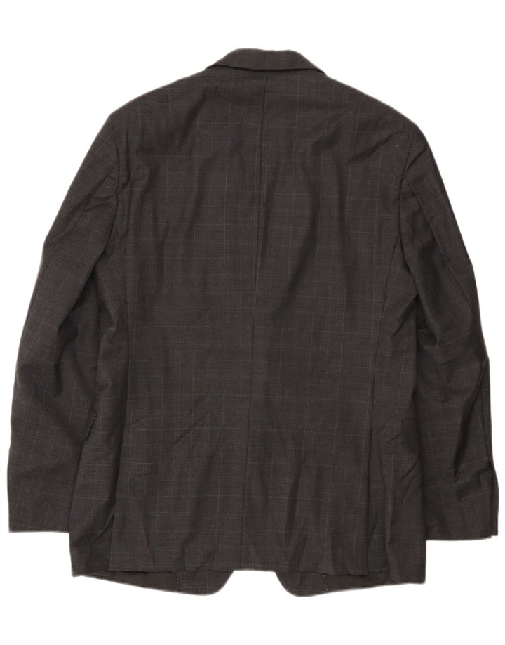 Tommy Hilfiger Ανδρικό σακάκι με 2 κουμπιά μπλέιζερ UK 40 Large Grey Check Wool