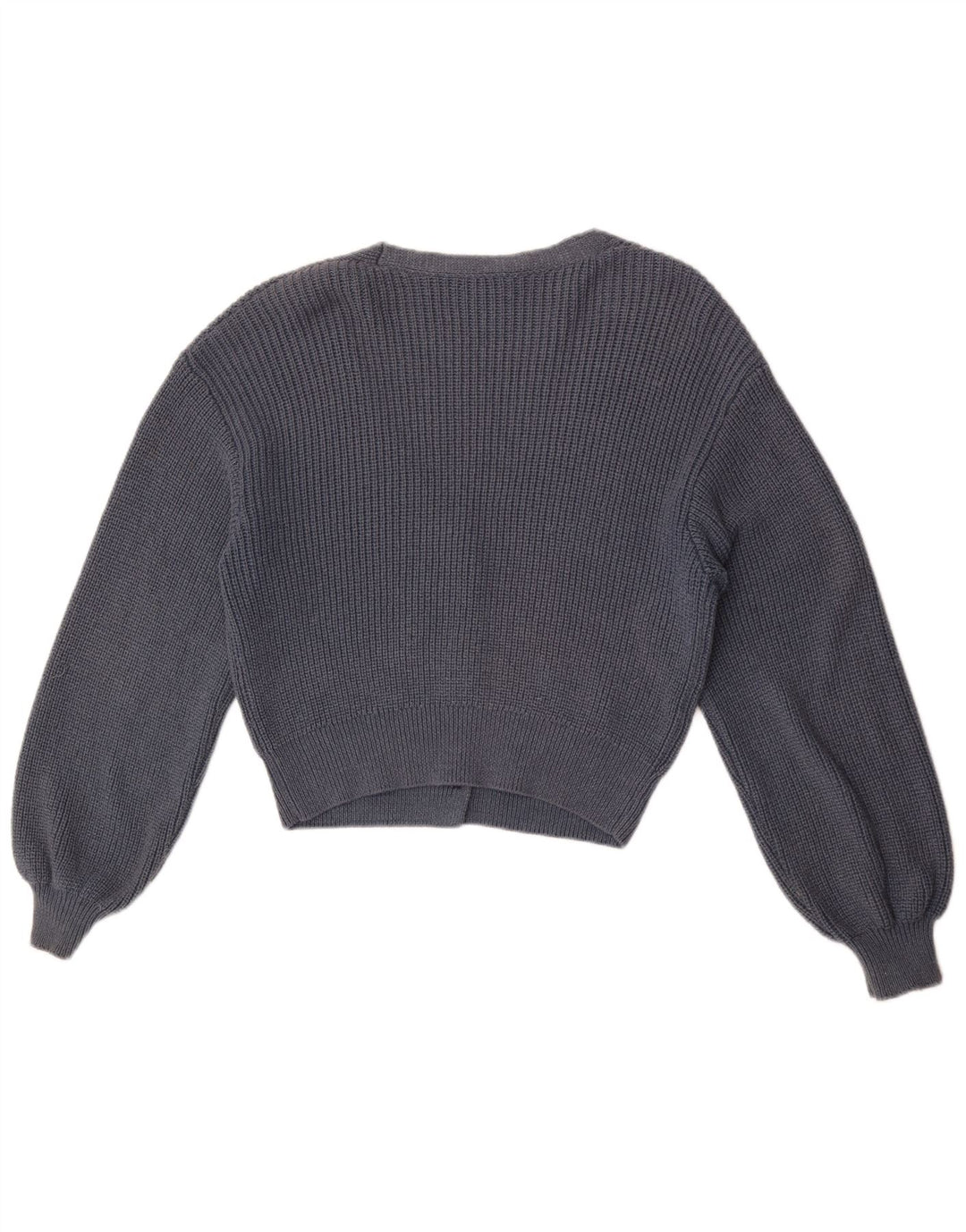 Zara Γυναικεία Ζακέτα Crop UK 14 Medium Navy Blue